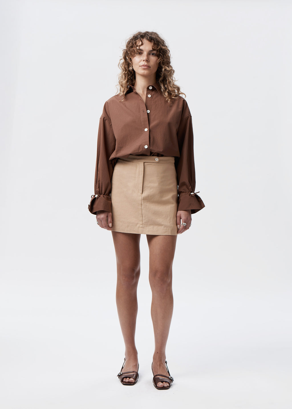Wave Mini Skirt - Latte