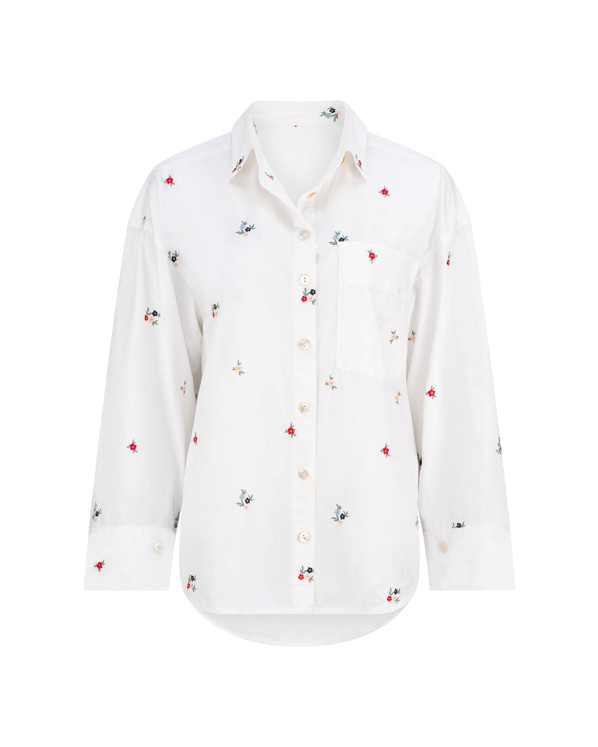 Ditsy Embroidered  Shirt