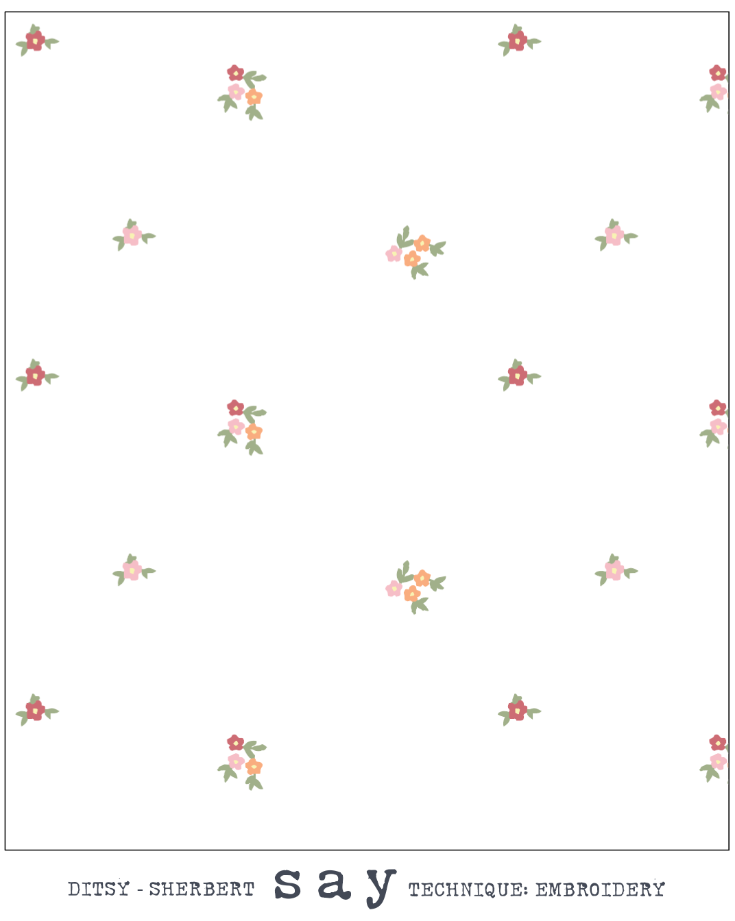 Ditsy Embroidered Shirt - Sherbet