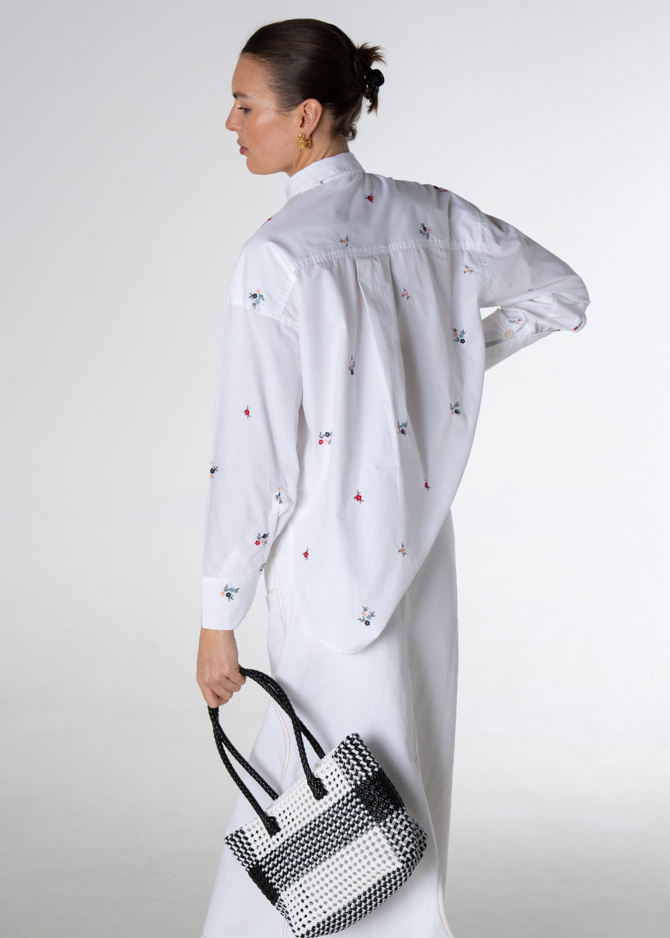 Ditsy Embroidered  Shirt