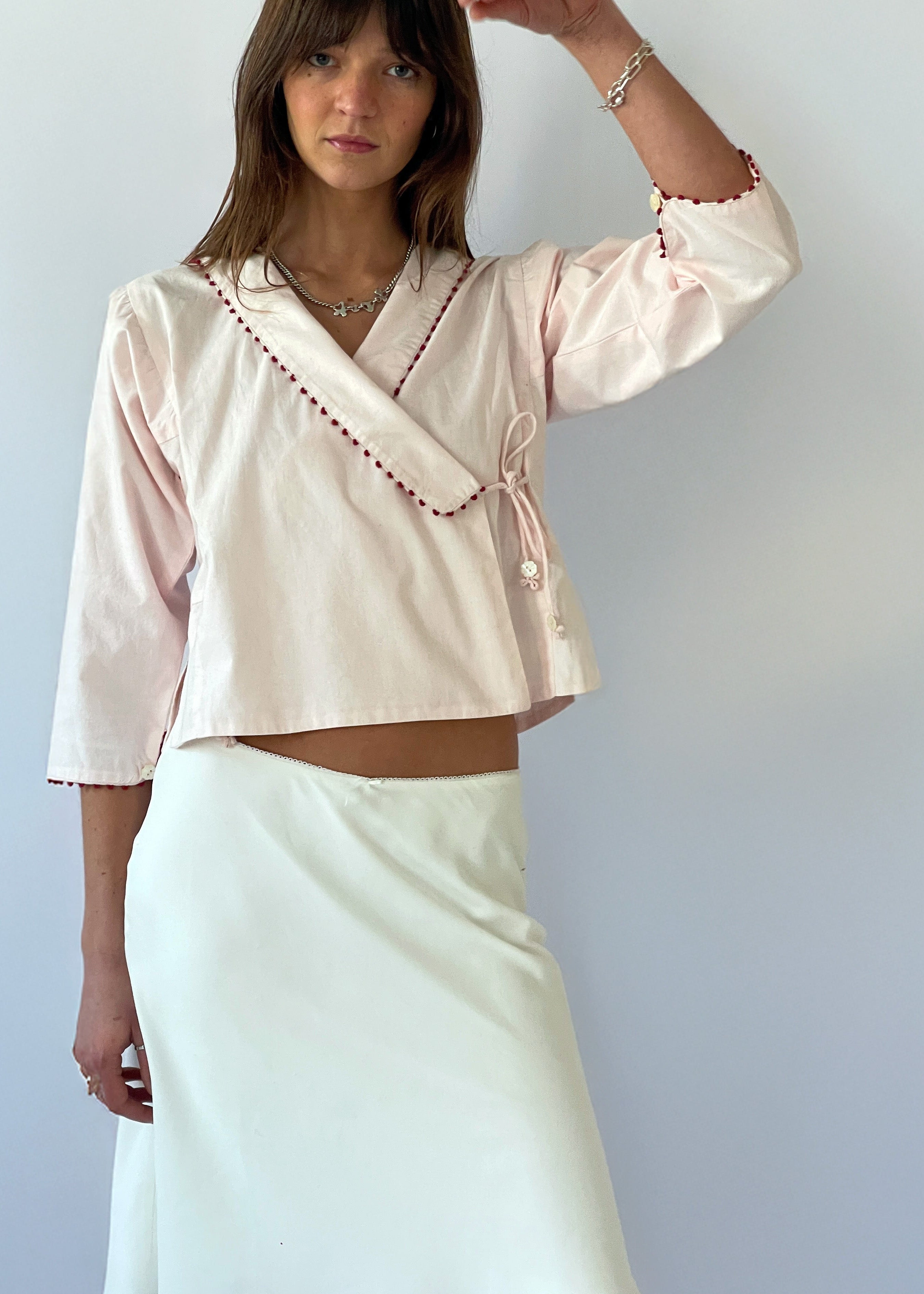 Wrap Top - Blush Pink